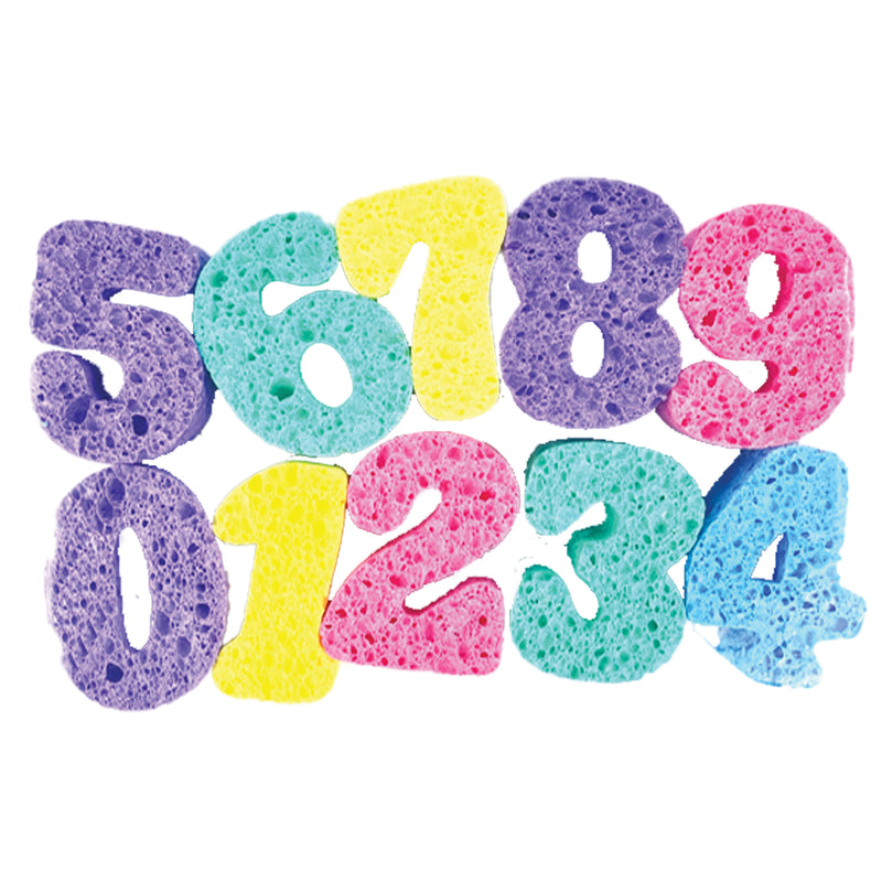 Super Sponges, 3", Numbers, 10 Pieces