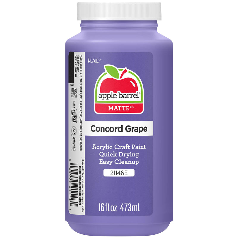 Acrylic Paint Matte Con Grape 16oz Apple Barrel