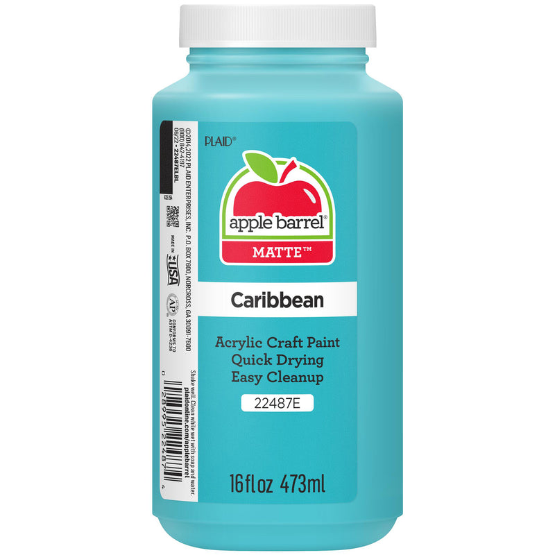 Acrylic Paint Matte Caribbean 16oz Apple Barrel
