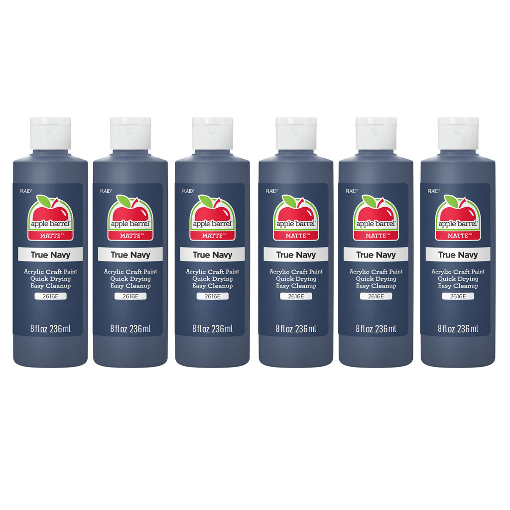 Acrylic Paint Matte, 8oz., True Navy, Pack of 6