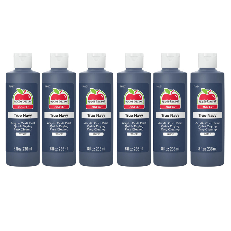 Acrylic Paint Matte, 8oz., True Navy, Pack of 6