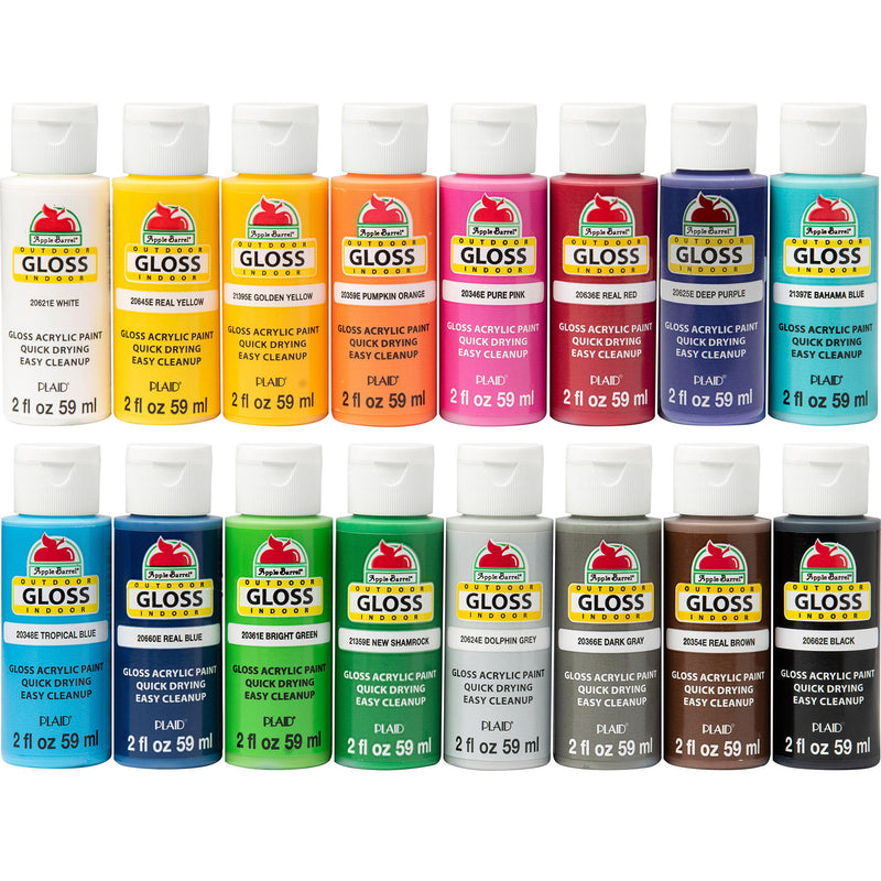 Acrylic Paint Gloss, 2oz., 16-Piece Set