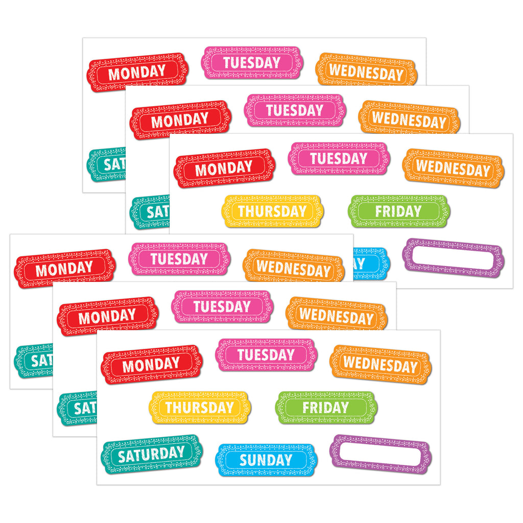 (6 Pk) Magnet Days/week Chalk Loops