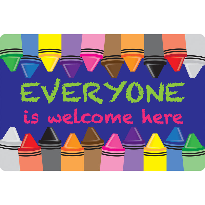 Welcome Mat Crayon Everyone Welcome