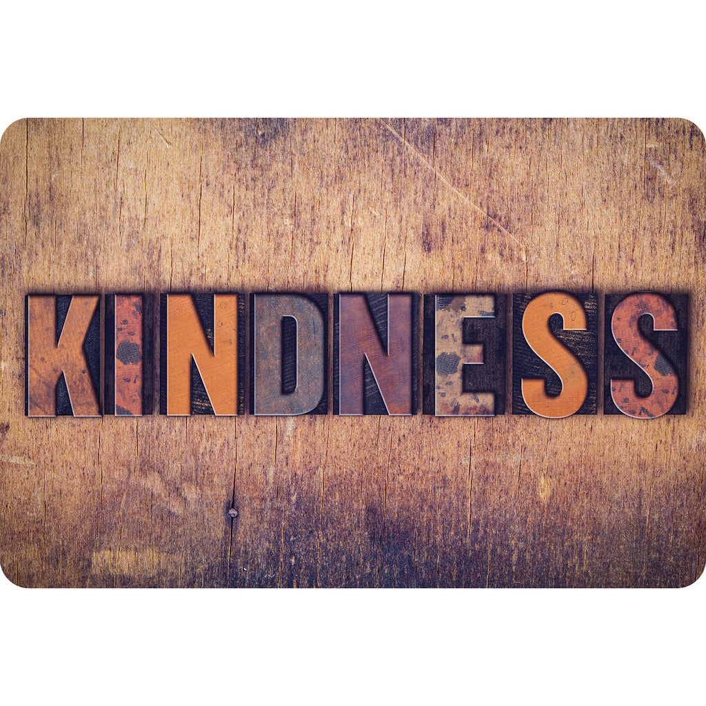 The Original Fun Mat™, Welcome Mat, 15.5" x 23.5", Kindness Letterpress