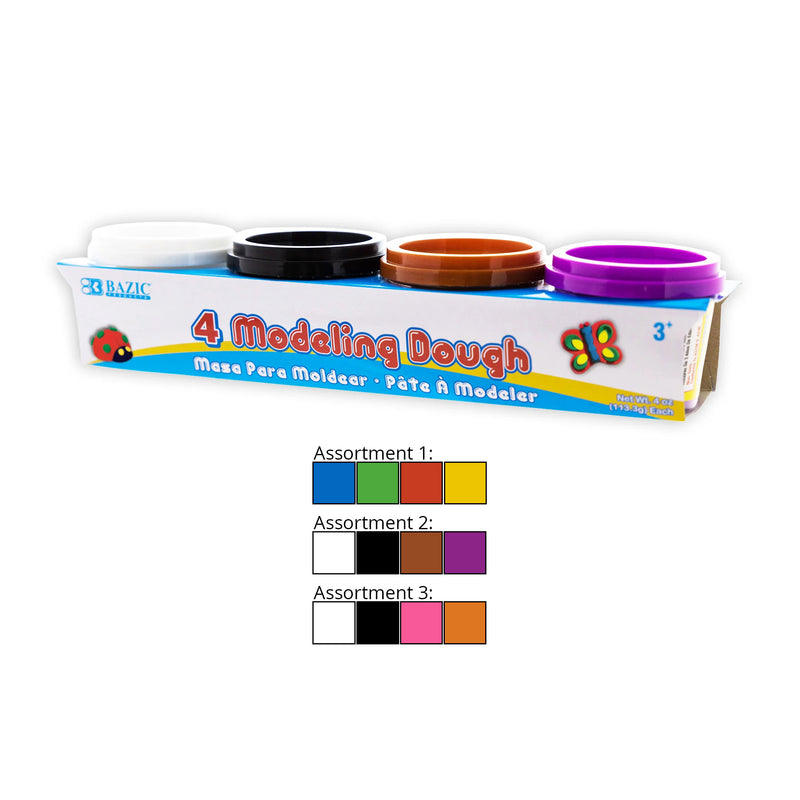 4ct Primary Color Model Dough 4oz
