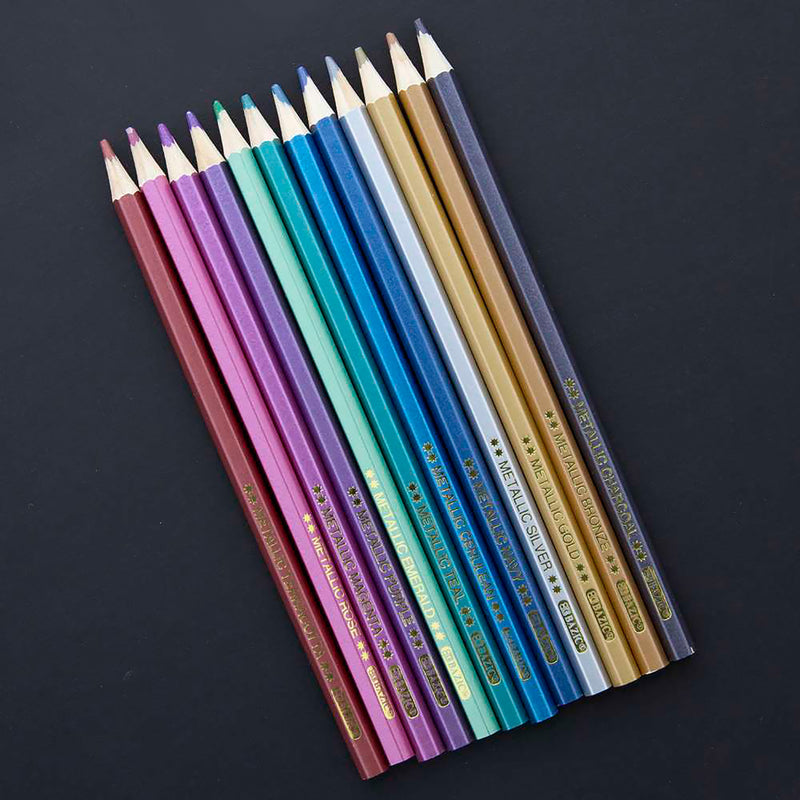 Metallic Colored Pencils, 12 Per Pack, 6 Packs