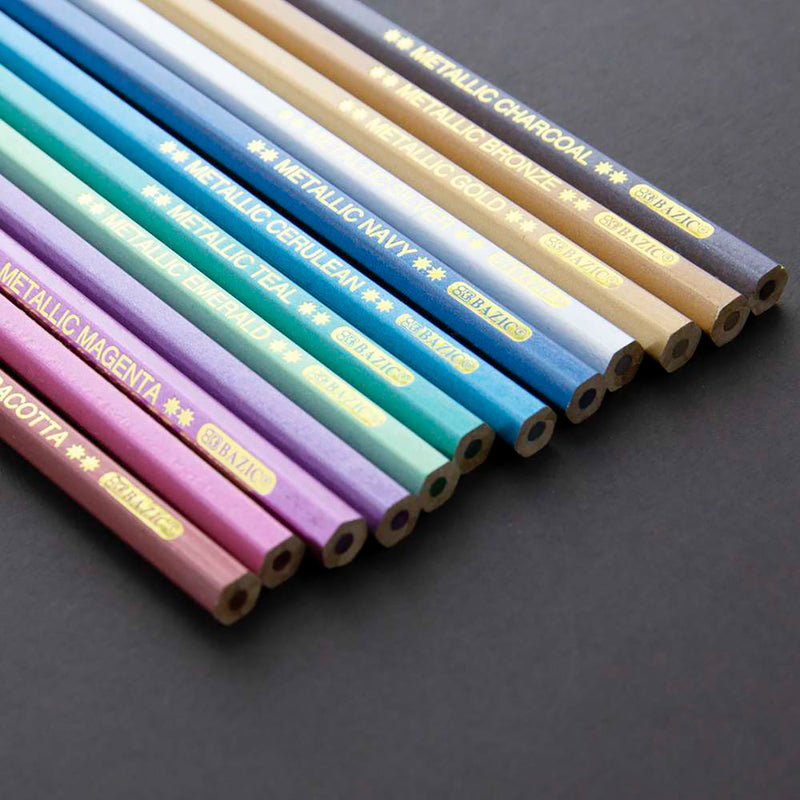 Metallic Colored Pencils, 12 Per Pack, 6 Packs