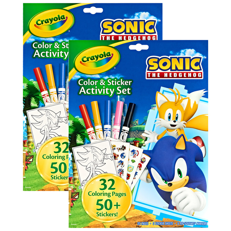 Color & Sticker Activity Set, Sonic, 2 Sets