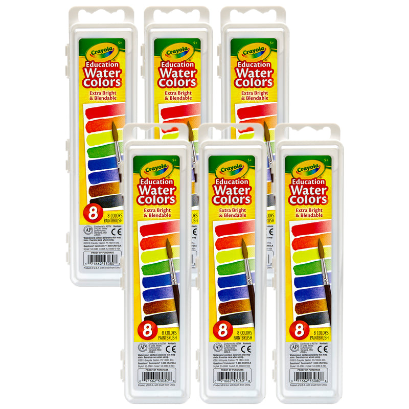 (6 Ea) Paint Set 8 Semi Moist Pans