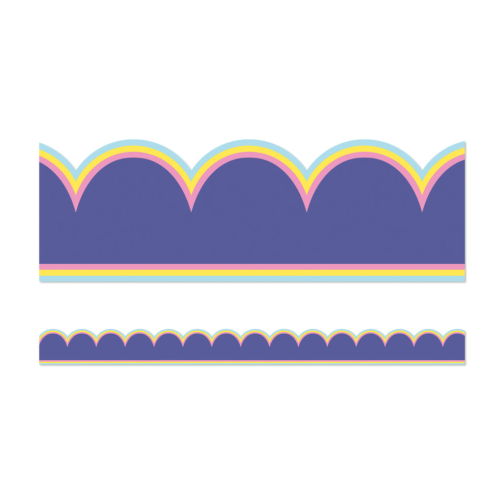 Pop Of Purple Scalloped Border We Stick Together