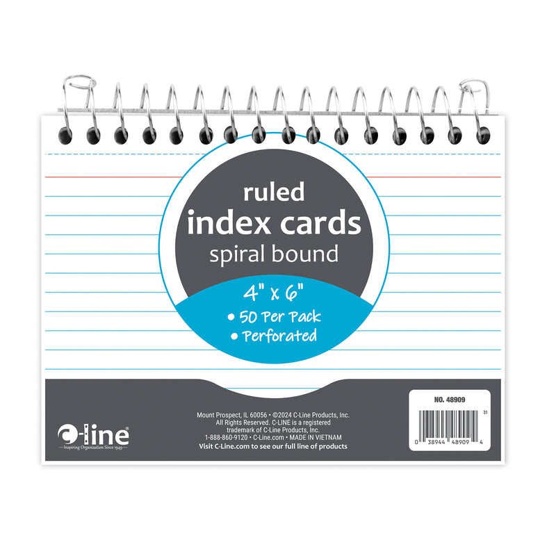 4x6 Spiral Bound Index Card Book
