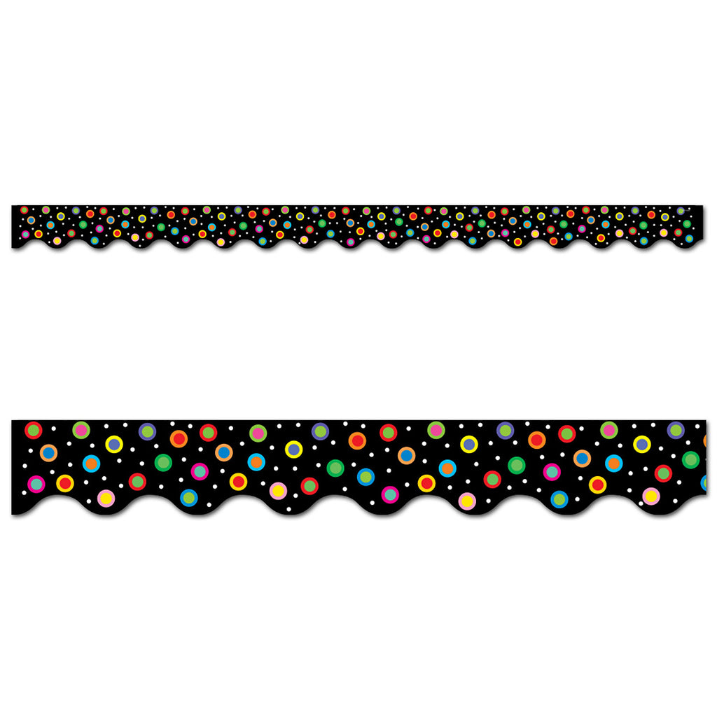 Dots On Black Wavy Ez Border