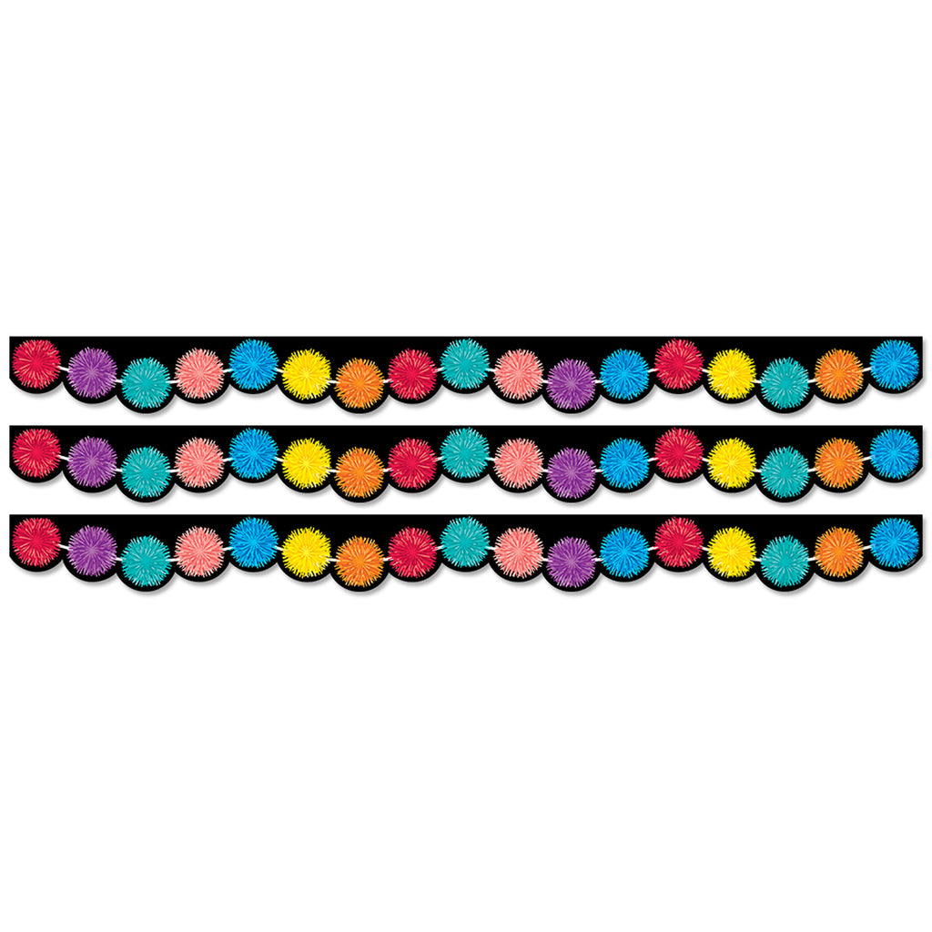 Pom Poms EZ Border, 48 Feet Per Pack, 3 Packs