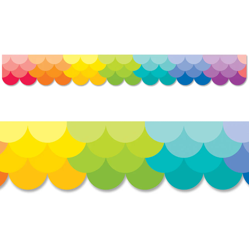 Ombre Rainbow Scallops Ez Border