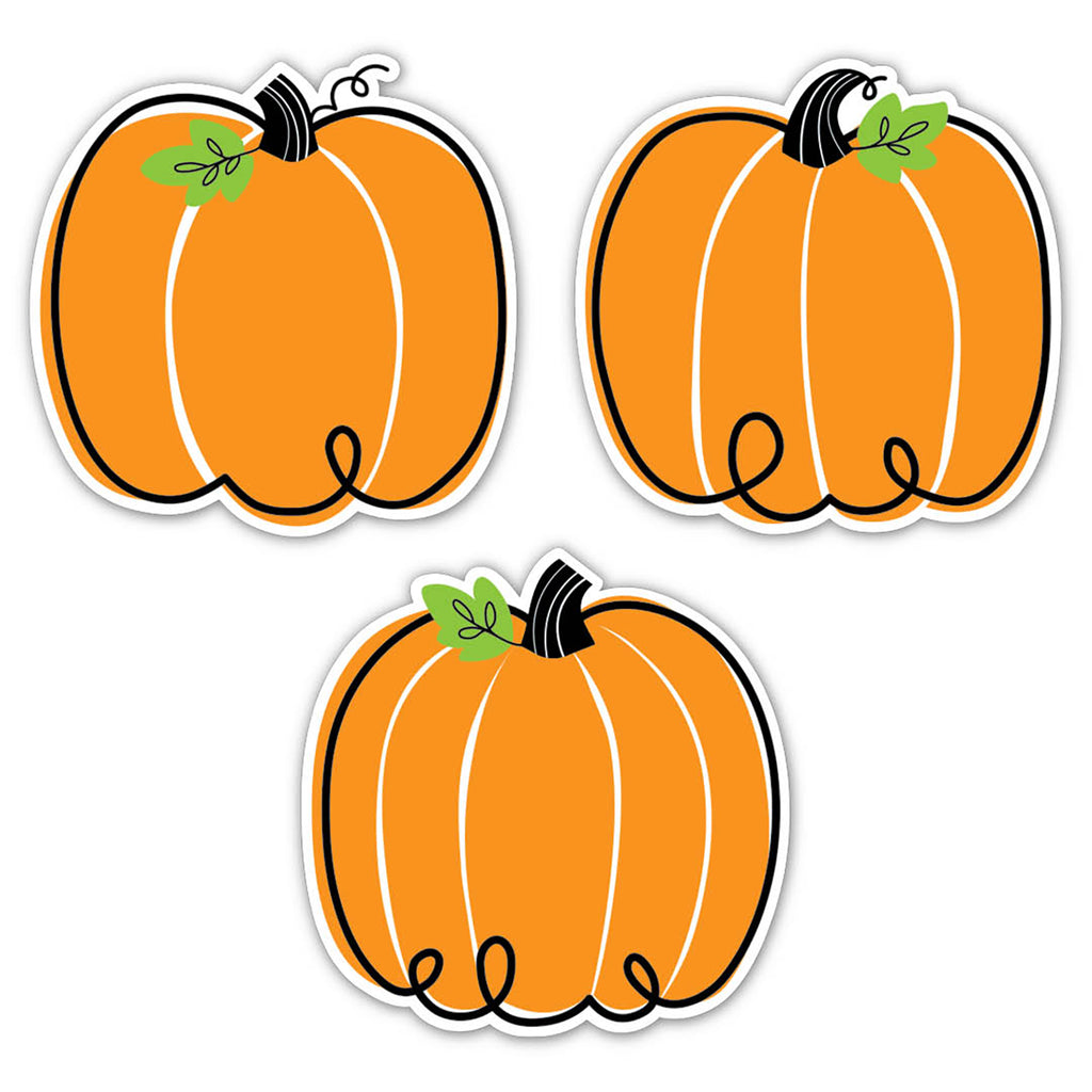 Doodle Pumpkin 6in Cutouts Core Decor