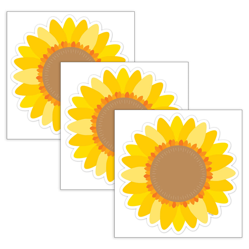Sunflower 6" Designer Cut-Outs, 36 Per Pack, 3 Packs