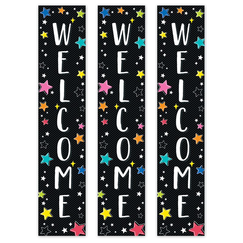 Star Bright Welcome Banner, 8" x 39", Pack of 3