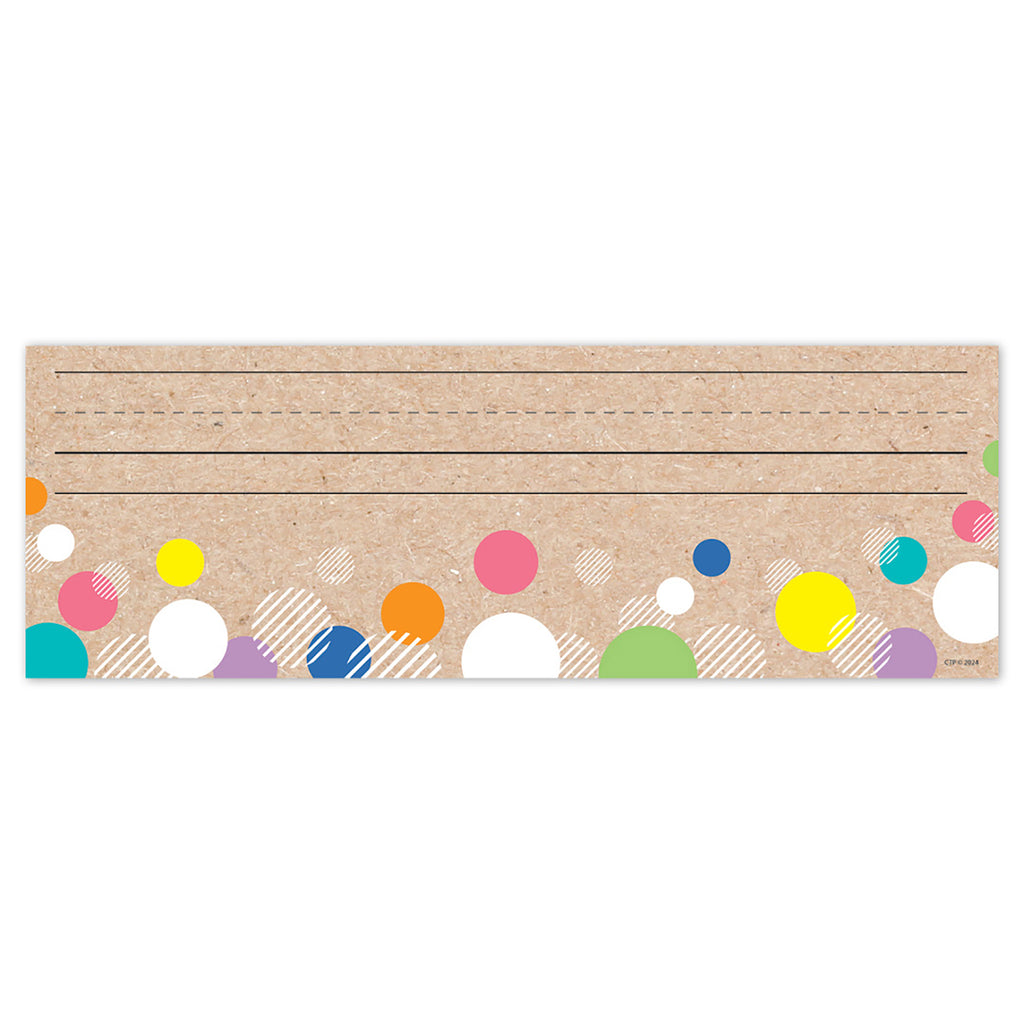 Colorful Kraft Bubbles Name Plates Krafty Pop