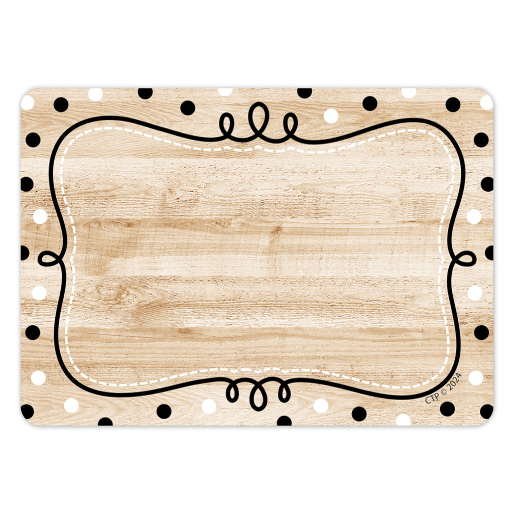 Loop De Dots On Wood Labels Core Decor