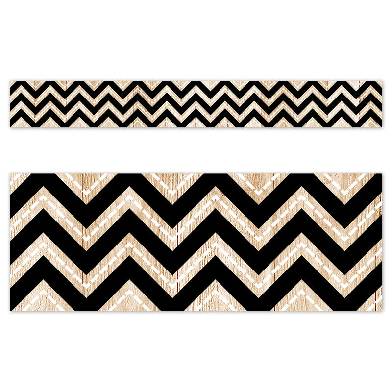 Black And Wood Chevron Cd Ez Border
