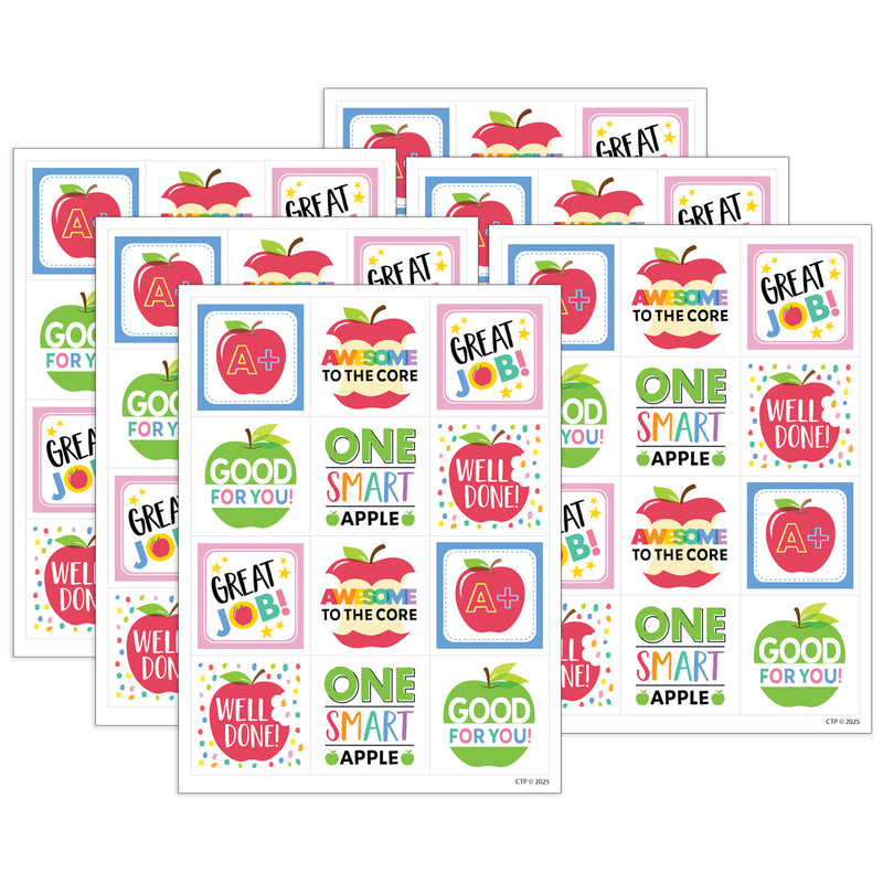 Apple Time Apple Reward Stickers, 60 Per Pack, 6 Packs