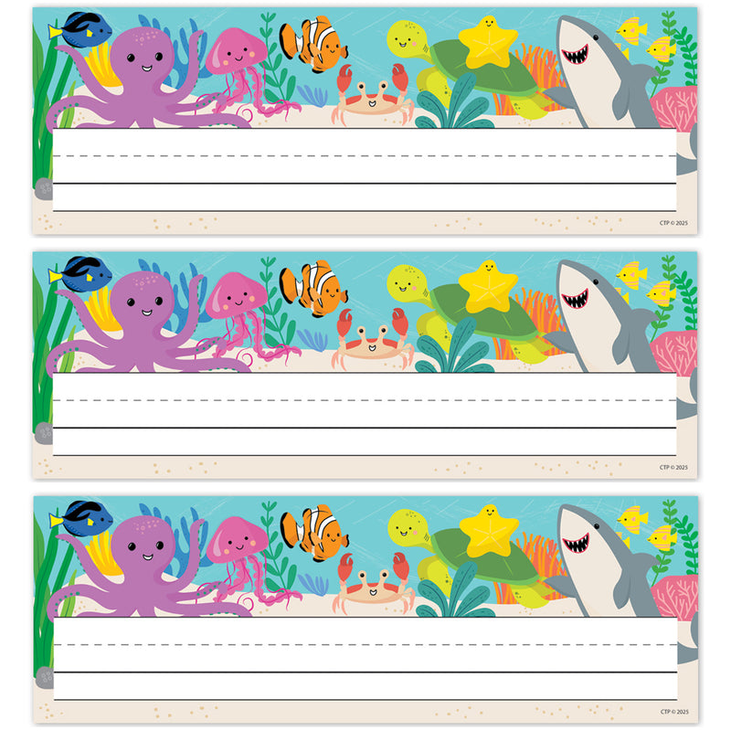 Sea Friends Name Plates, 36 Per Pack, 3 Packs