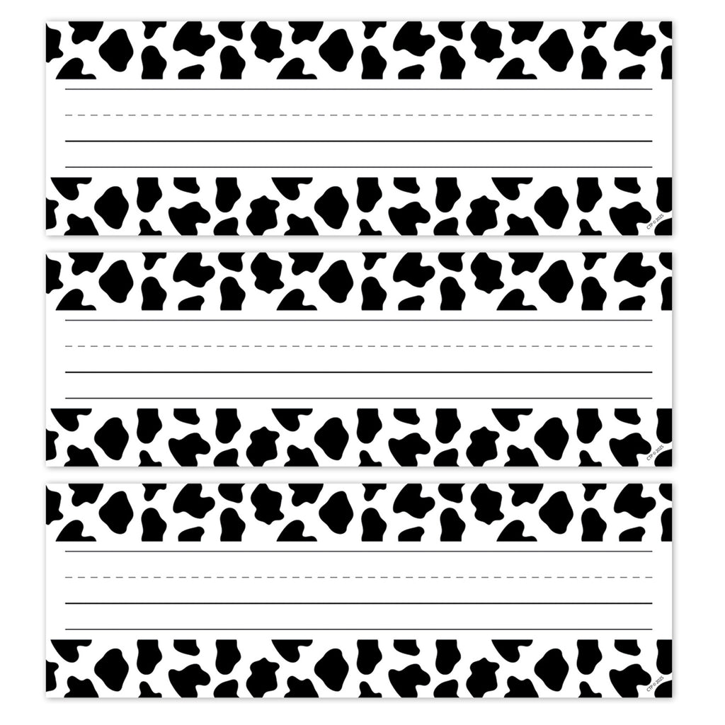 Farm Friends Cow Print Name Plates, 36 Per Pack, 3 Packs
