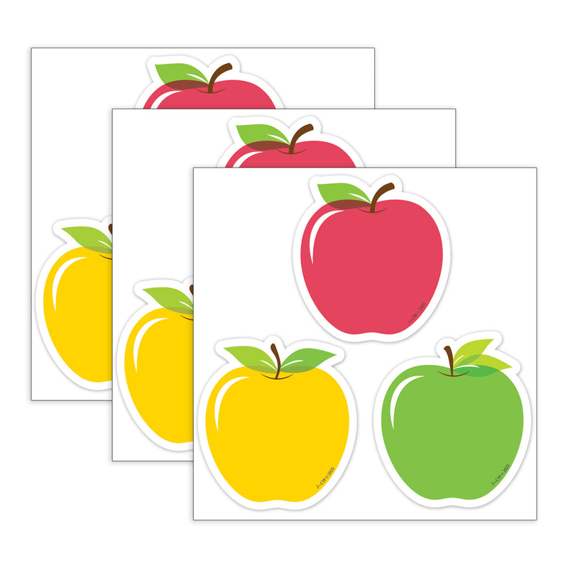 Apple Time Apples 3" Designer Cut-Outs, 36 Per Pack, 3 Packs