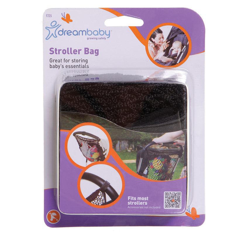 Strollerbuddy® Stroller Net Bag - Black Mesh, Pack of 3