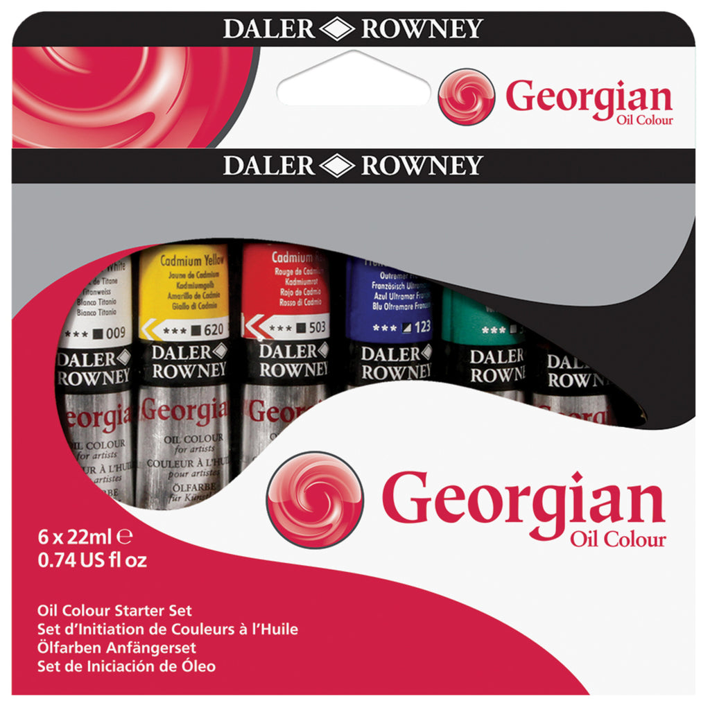Georgian Oil Paint Starter Set, Assorted Colors, 22ml, 6 Pieces