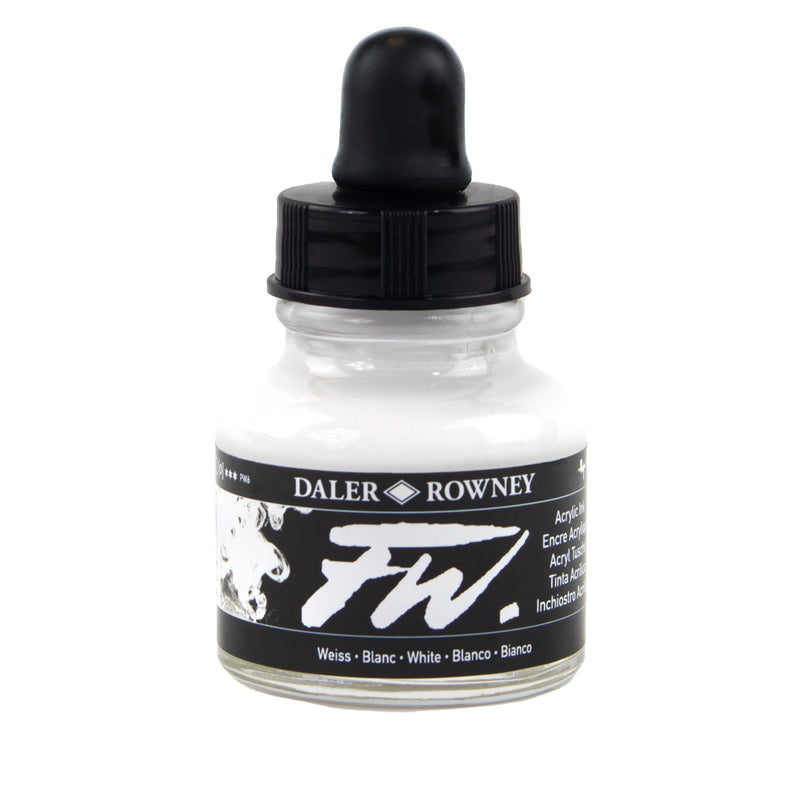 Fw Acrylic Ink White 29.5ml Daler-rowney