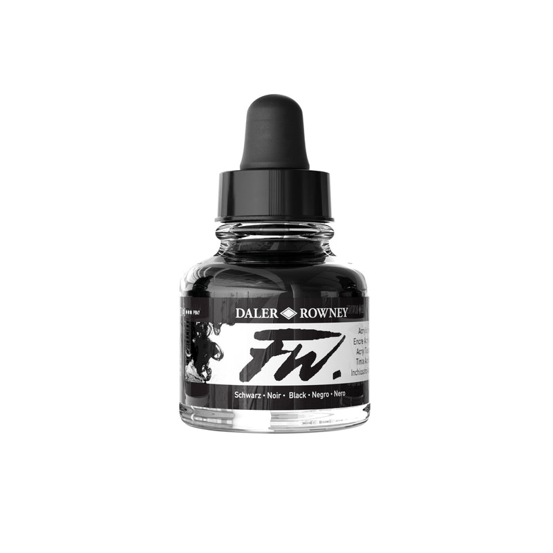 Fw Acrylic Ink Black 29.5ml Daler-rowney