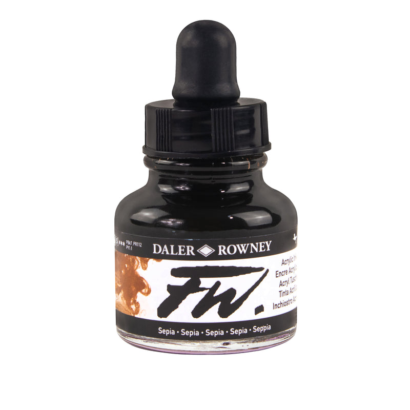 Fw Acrylic Ink Sepia 29.5ml Daler-rowney
