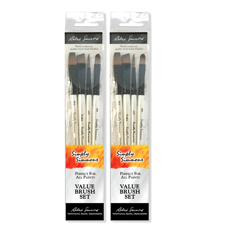 Simply Simmons Work Horse Brush Set, 5 Pieces Per Set, 2 Sets