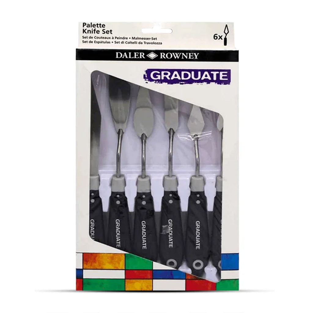 Graduate Metal Palette Knife Set, Assorted Shapes, 6 Pieces
