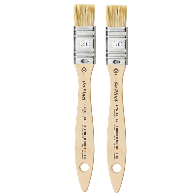 SYNTHETIC Mottler Brush, Natural Hog, Acrylic & Oil, Flat, Series 2429, Size 20, Pack of 2