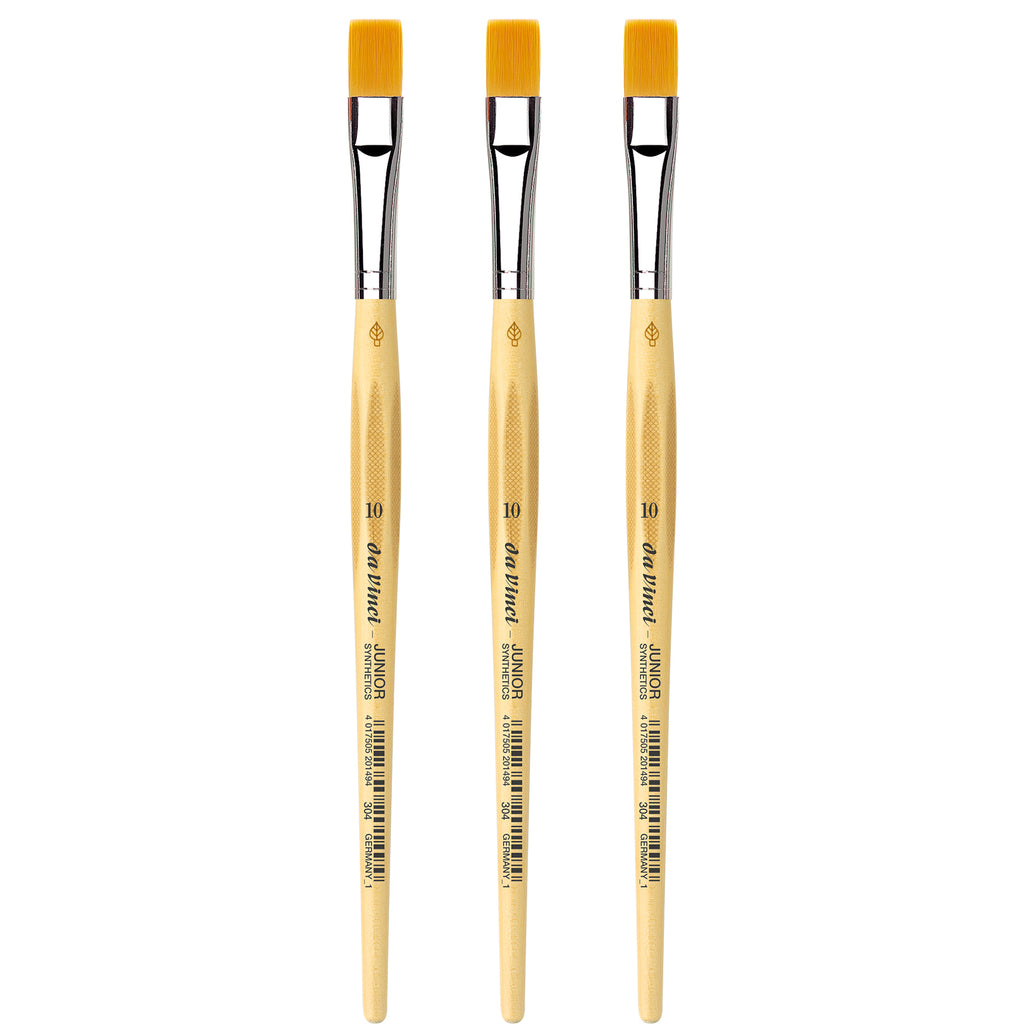 JUNIOR Synthetics Student Brush, Synthetic, Tempera, Round, Series 304, Size 10, Pack of 3