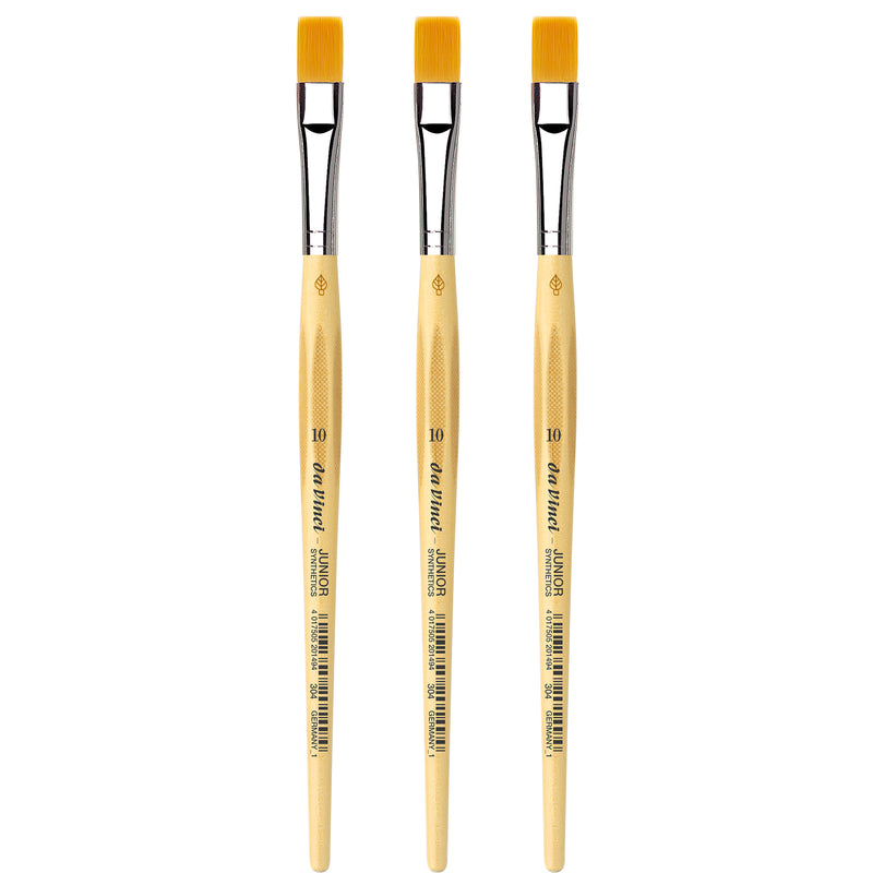 JUNIOR Synthetics Student Brush, Synthetic, Tempera, Round, Series 304, Size 10, Pack of 3