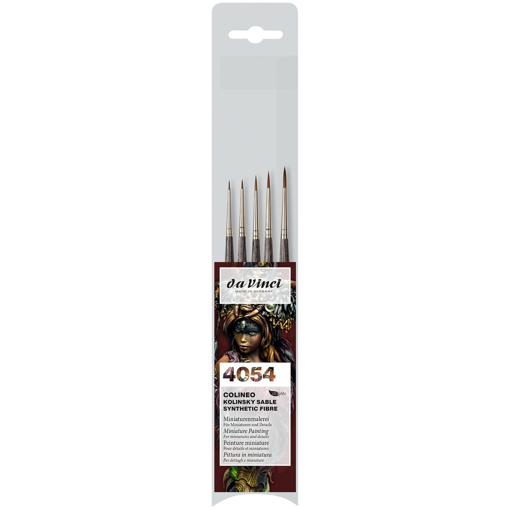 COLINEO Synthetic Red Sable, Details & Miniatures, 5 Brush Set