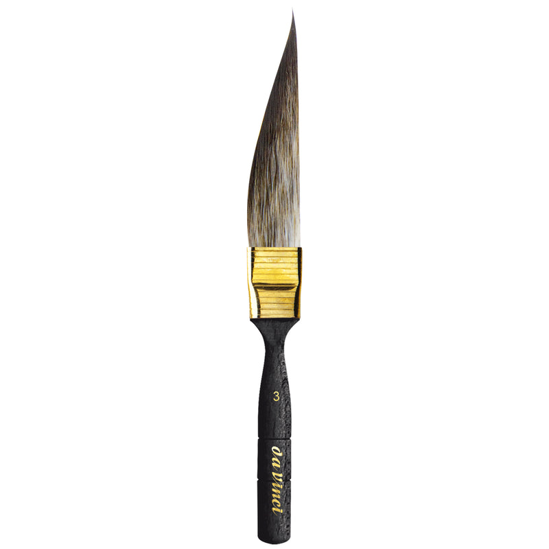 CASANEO Dagger Striper with Traditional Pinstriping Handle, Synthetic, Watercolor & Acrylic, Slant, Series 703, Size 3