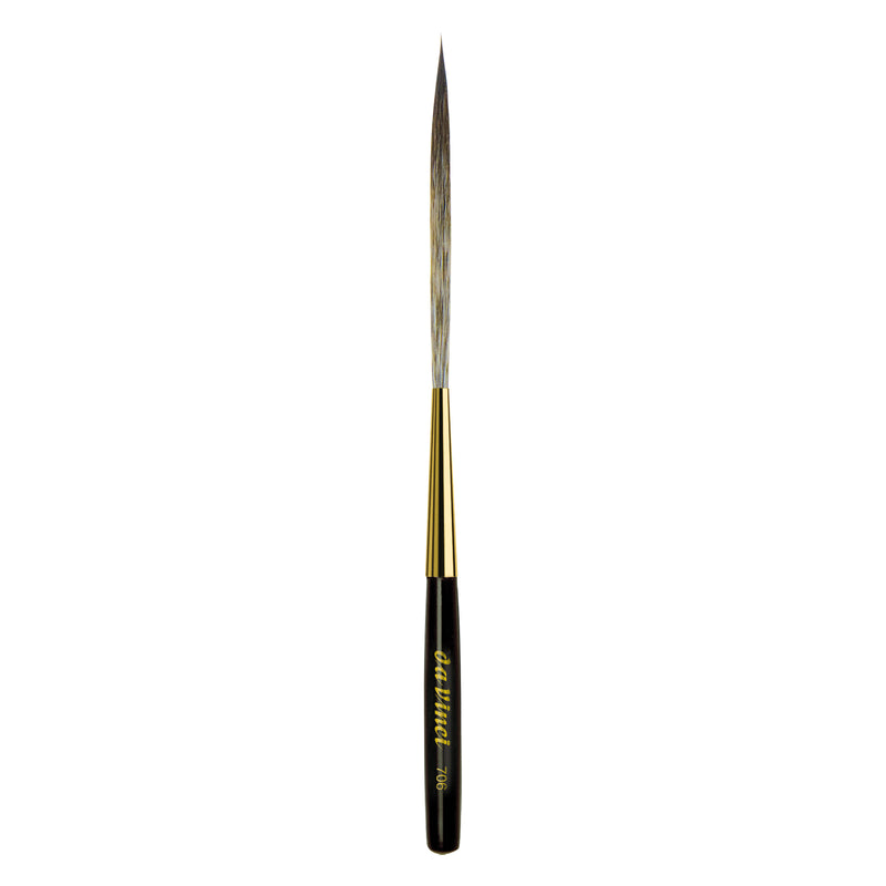 CASANEO Stroke Pointed Striper with Short Handle, Synthetic, Watercolor & Acrylic, Series 706, Size 8