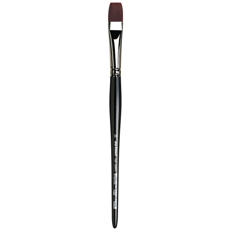 TOP-ACRYL Bright Red-Brown Brush, Synthetic, Acrylic & Oil, Flat, Series 7185K, Size 16