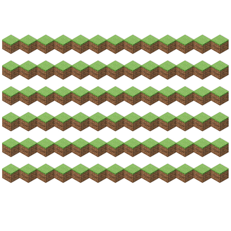 (6 Pk) Minecraft Blocks Trim Die-cut Extra Wide