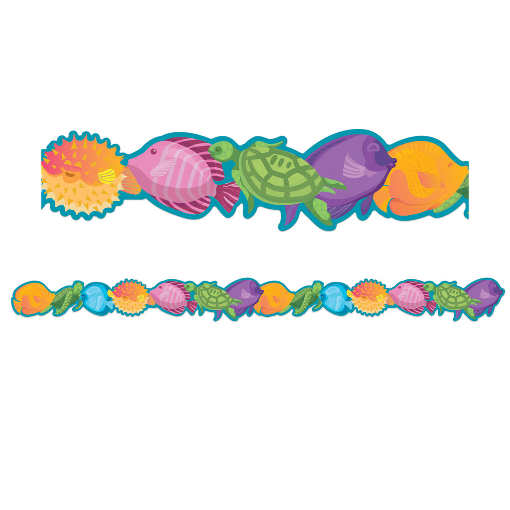 Seas The Day Marine Life Deco Trim Extra Wide Die-cut