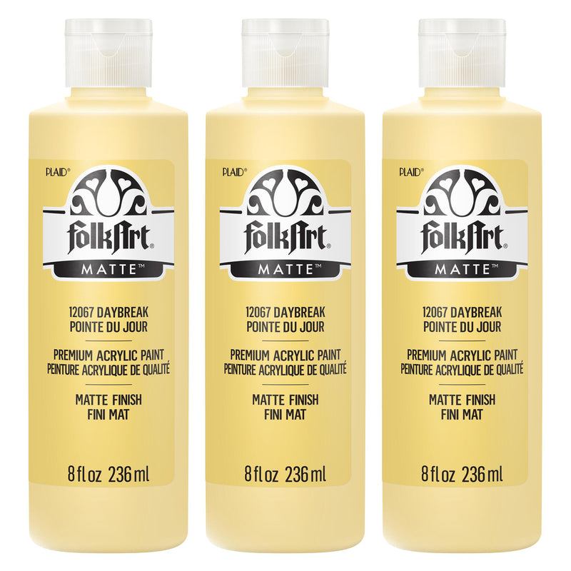 Acrylic Paint Matte, 8oz., Daybreak, Pack of 3