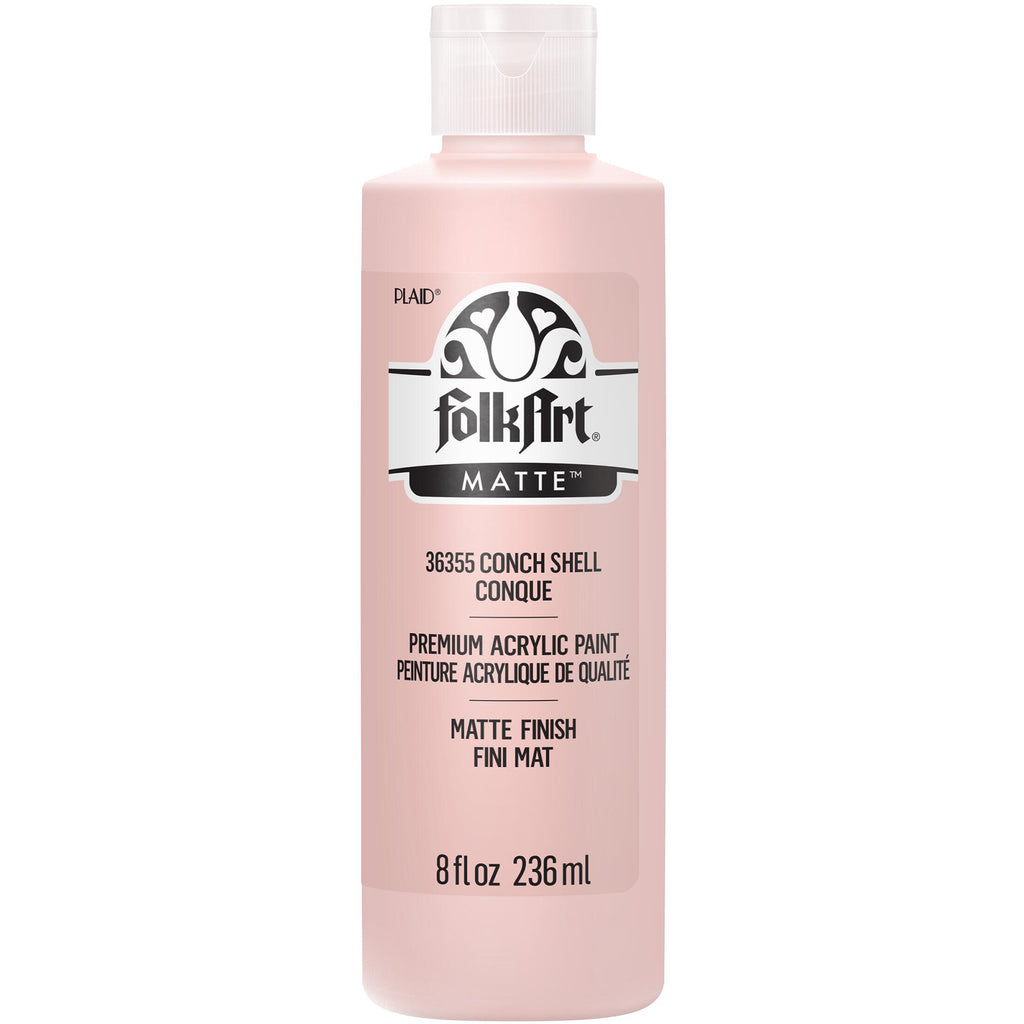 Acrylic Paint Matte Conch Shell 8oz Folkart