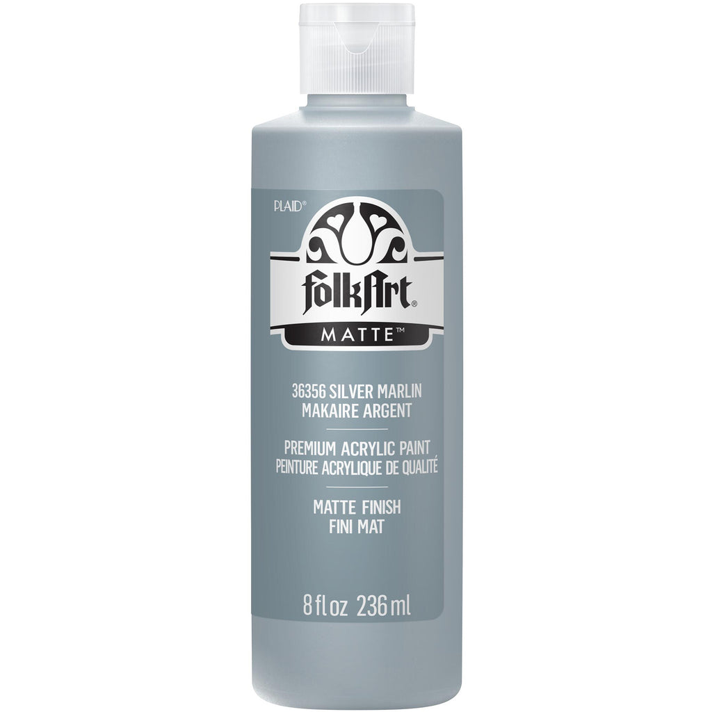Acrylic Paint Matte Slv Marlin 8oz Folkart