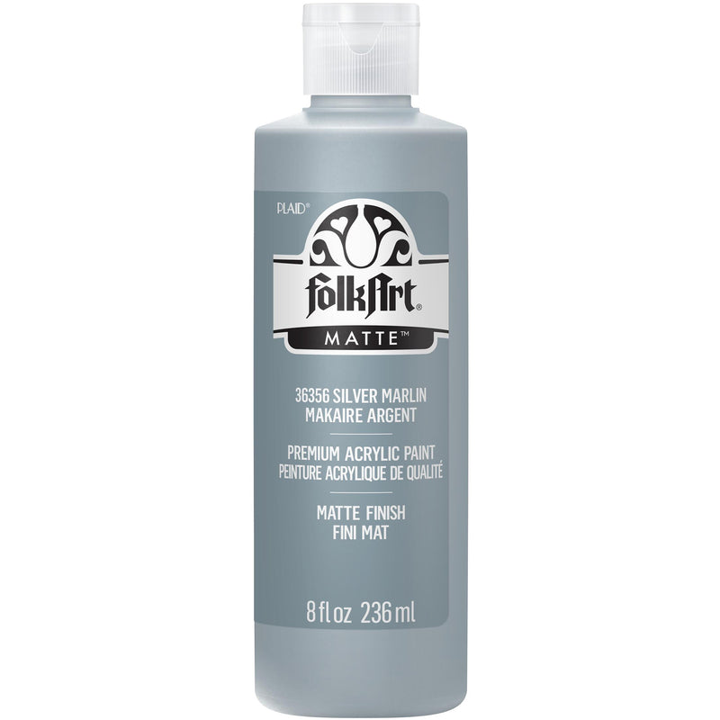 Acrylic Paint Matte Slv Marlin 8oz Folkart