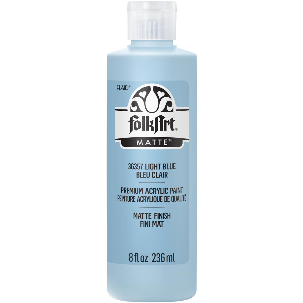 Acrylic Paint Matte Light Blue 8oz Folkart